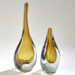 Stretched Neck Vase-Amber-Sm - Image 8
