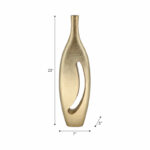 Striking Contemporary Decorative Table Vase for Home Decor, Modern Flower Vase with Elongated Form and Artistic Cut-Out Design, Perfect for Fresh or Faux Floral Arrangements in Any Living Space - Image 4