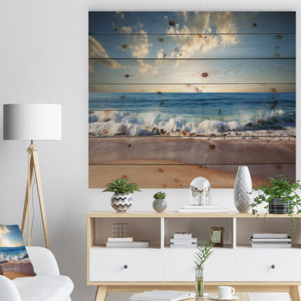 Sunrise Sea Sunset beach, Coastal canvas wall art, Beach wall art print - Chic Decora