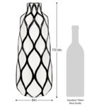 Sushmita 15" Black Outline Handmade Ceramic White Table Vase - Image 5