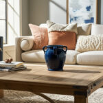 Table Vase For Home Decor - Terracotta Vase With Handles - Elegant Flower Vase Or Vases For Entryway Or Dining Room - Image 4