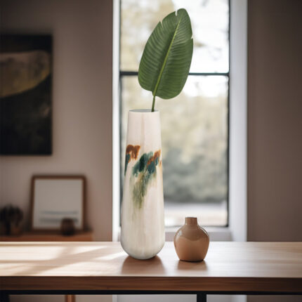 Table Vase for Contemporary Display on Shelves and Consoles – Sculptural Modern Home Decor - Chic Decora