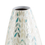 Tall Handmade Decorative Vase with Mother of Pearl Accents - Image 3