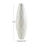 Tall Handmade Decorative Vase with Mother of Pearl Accents - Image 5
