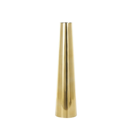 Tavistock Stainless Steel Metal Minimalistic Tall Floor Cone Decorative Vase - Chic Decora