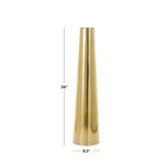 Tavistock Stainless Steel Metal Minimalistic Tall Floor Cone Decorative Vase - Image 4