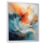 Teal Orange Bold Abstract Flow Collage II - Dams Framed Prints - Image 5