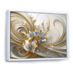 Tender Light Blue Floral Whirling Spiral I - Abstract Spirals Wall Art - Image 4