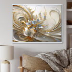 Tender Light Blue Floral Whirling Spiral I - Abstract Spirals Wall Art