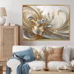 Tender Light Blue Floral Whirling Spiral I - Abstract Spirals Wall Art - Image 2