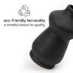 Terracotta Black Table Vase - Handmade Modern Accent for Decorative Dry Flowers - Image 6