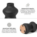 Terracotta Black Table Vase - Handmade Modern Accent for Decorative Dry Flowers - Image 7