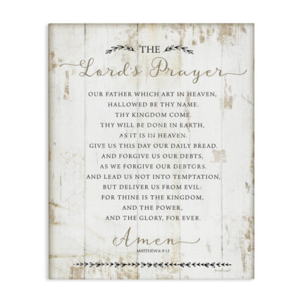 The Lords Prayer Our Father Graphic Art Print on Canvas - Chic Decora