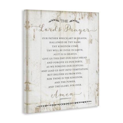 The Lords Prayer Our Father Graphic Art Print on Canvas - Chic Decora