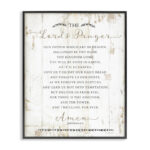 The Lords Prayer Our Father Graphic Art Print on Canvas