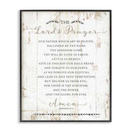 The Lords Prayer Our Father Graphic Art Print on Canvas - Chic Decora