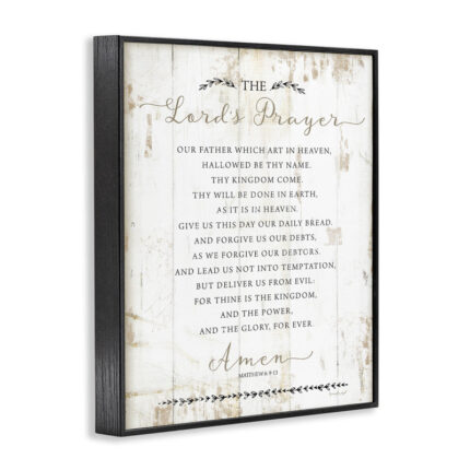 The Lords Prayer Our Father Graphic Art Print on Canvas - Chic Decora