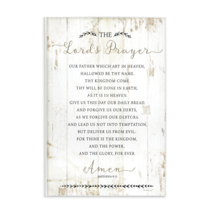 The Lords Prayer Our Father Graphic Art Print on Canvas - Chic Decora