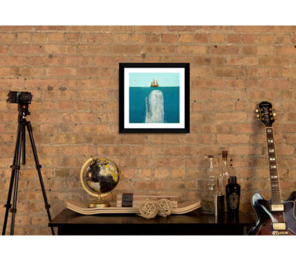 The Whale Square’ – Graphic Art Print - Chic Decora