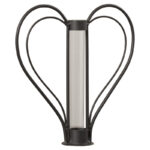 Thornaby Heart Shaped Iron and Glass Cylinder Table Vase - Image 4