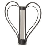 Thornaby Heart Shaped Iron and Glass Cylinder Table Vase - Image 6