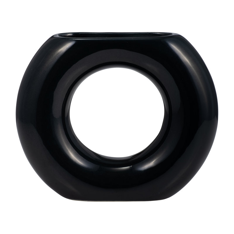 Tocara Modern Stoneware Ceramic Vase with Sculptural Geometric Design, Minimalist Decorative Accent for Contemporary Spaces