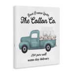 Toilet Paper Cotton Co Delivery Truck Bathroom Word Design - Floater Frame Graphic Art Print - Image 8