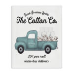 Toilet Paper Cotton Co Delivery Truck Bathroom Word Design - Floater Frame Graphic Art Print