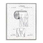 Toilet Paper Roll Patent Bathroom Design - Graphic Art Print