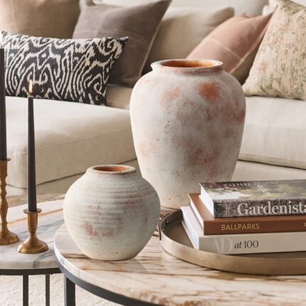 Tova Valdese Handmade Stoneware Table Vase (Set of 2) - Chic Decora