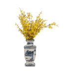 Traditional Chinoiserie Stoneware Ceramic Vase Handcrafted Decorative Accent with Timeless Design for Classic Interiors, Elegant and Stylish Home Decor Statement Piece - Image 3