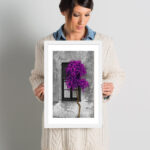Tree in Front of Window Purple Pop Color Pop by Panoramic Images - Print