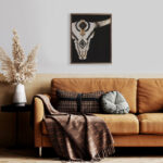 Tribal Longhorn Skull Black - Image 3