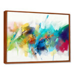 Turquoise Story with Touches - Painting Print on Canvas - Image 2