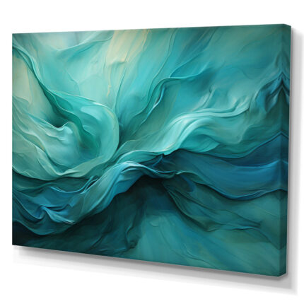 Turquoise Tranquility V – Abstract Landscapes Canvas Prints - Chic Decora