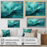 Turquoise Tranquility V - Abstract Landscapes Canvas Prints - Image 3