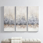 Twilight Mystere Hand Embellished 3-Piece Canvas Wall Art Set