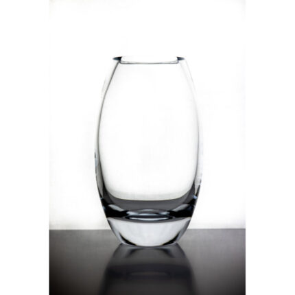 Tyrel Clear Lead Free Crystal Oval Table Vase - Chic Decora