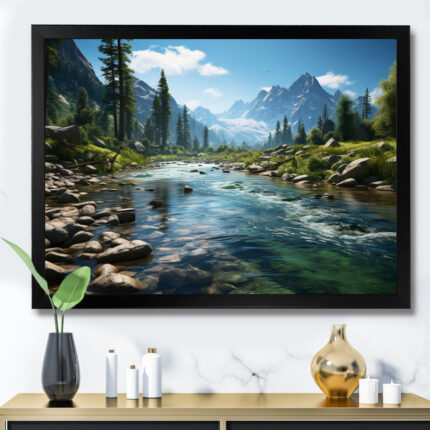 USA Yosemite National Park Landscape III – Usa Wall Art, Mountain and River Wall art Print - Chic Decora