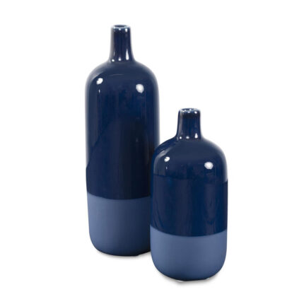 Vernon Blue Vase Set of 2 - Chic Decora