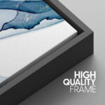 Vibrant Pastel Smoke Waves Abstract Landscape Minimalist Wall Art Set Framed Canvas 3 Pieces Print - Image 5