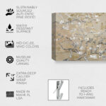 Vincent Van Gogh " Large Floral And Botanical Van Gogh In Gold Blossoms Inspiration Twin, French Country Gold " - Image 5