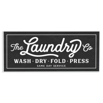 Vintage Laundry Sign – Print on Canvas - Chic Decora