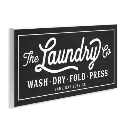 Vintage Laundry Sign – Print on Canvas - Chic Decora