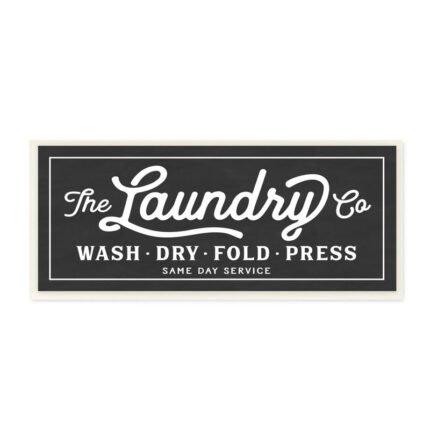 Vintage Laundry Sign Cursive by Lettered And Lined – Graphic Art - Chic Decora