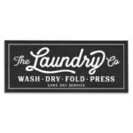 Vintage Laundry Sign Cursive by Lettered And Lined - Graphic Art