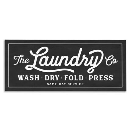 Vintage Laundry Sign Cursive by Lettered And Lined – Graphic Art - Chic Decora