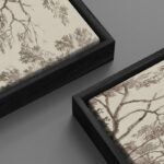 Vintage Pine Tree Drawing Classic Country Rustic Artwork - Extra Large Framed Wall Art Canvas Print - Image 7