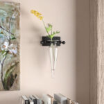 Wall Mount Amphora Vase on Iron Sconce with Finials - Image 2