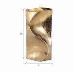 Warner Pinched Metal Vase, Gold - Image 4